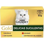 Purina Gourmet Gold Lot de 8 boîtes de 12 boîtes de 85 g 96 boîtes de Nourriture Humide pour Chat