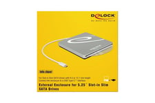 Delock 5.25 External Enclosure Slot-in Slim SATA > USB C - lagringspakning - SATA - USB 3.1 (Gen 1)