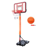 Nologo In-Ground Basketball Hoop System for Child/Toddler, Portable Basketball Goals Weighted Base, Height-Adjustable 4.9-9ft BTZHY
