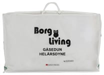 Dubbeltäcke set 240x220 cm med gåsdun - 1 st Kingsize täcke för alla årstider & 2 kuddar - Borg Living set med täcke och kuddar