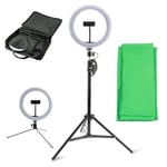 4smarts LoomiPod Selfie Tripod m. LED Ring Light - Green Screen &amp; Oppbevaringsetui