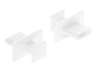 Delock Dust Cover For Usb Type-C Female - Dammskydd - Vit (Paket Om 10)