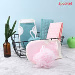 Household Scrubbing Towel Set, Bath Scrub Combination Thre Pink