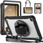Samsung Galaxy Tab A9 Plus Skal med hand- och axelrem - Transparent