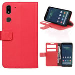 Mobilplånbok 2-kort Doro 8080 (5.7")  - Röd