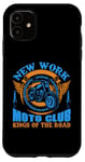 Coque pour iPhone 11 Motocycliste rétro Kings of the Road du New York Moto Club