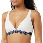 Emporio Armani Underwear Women's Emporio Armani Iconic Logoband Bra Padded, White, XL