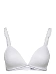 Calvin Klein Lght Lined Triangle Lingerie Bras & Tops Soft Vit [Color: WHITE ][Sex: Women ][Sizes: XS,S,M ]