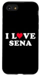 Coque pour iPhone SE (2020) / 7 / 8 I Love Sena Nom assorti pour petite amie et petit ami