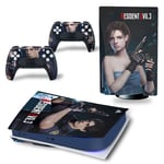 Kit De Autocollants Skin Decal Pour Console De Jeu Ps5 Ps5 Master Crise 2 3 Version Remake Resident Evil 3, Version Cd-Rom T1518