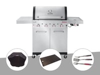 Barbecue à gaz Char-Broil Professional Pro S 4 + Housse de protection + Plancha + Kit 3 ustensiles