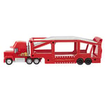 Mattel Disney Pixar Cars camion Mack transporteur de 33 cm avec rampe et remorque pouvant contenir 12 véhicules, emballage durable, jouet pour enfant, HHJ54