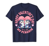 Happy Valentines Day 2024 Matching Couples Penguins Love T-Shirt