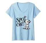 Womens Funny Spot On Dalmatian Dog Pet Owner Gift Men Women Kids V-Neck T-Shirt