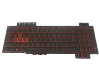 RTDPART Laptop Keyboard For ASUS FX80 FX80G FX80GE FX80GM FX80GD United States US With Red Backlit Black