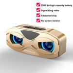 Cool Robot Design Haut-parleur Bluetooth LED Rhythm Flash Haut-parleur sans fil Radio FM Réveil Prise en charge de la carte TF Subwoofer 2500 mAh, 6