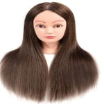 SXFYMWY Tête d'entraînement tête de Coiffure Marron cosmétologie Mannequin Mannequin tête de poupée Perruque Cheveux pour tressage stying