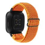 Generic Fitbit Sense 2 / Versa 4 Elastic Nylon Watch Strap - Orange
