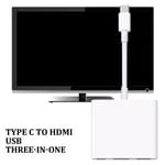 Adaptateur USB Type C vers HDMI RJ45 Thunderbolt 3 pour MacBook Samsung Dex Galaxy S10/S9 convertisseur de USB-C Thunderbolt HDMI dropshi