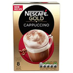 Nescafé Gold Cappuccino, 8 Sachets, 136g (Pack of 6, Total 48 sachets)