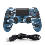 HALASHAO PS4 Controller, wireless game controller for wireless PC/PS4/Steam game controller, playstation 4 games,Blue Camouflage