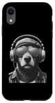 iPhone XR cute dog with sunglasses and headphones for men women kids Case
