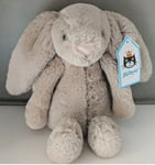 NEW WITH TAGS! JELLYCAT® LONDON - 'I AM SMALL BASHFUL BEIGE BUNNY' - #BASS6B