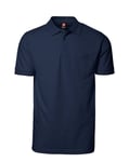 ID PRO Wear Poloshirt m. Ficka för Herrar (Navy, 3XL) 3XL Navy