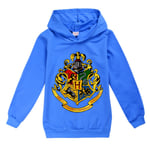 Barn 3D Harry Potter Hoodie Sweatshirt Långärmad Rock Present dark blue 140cm