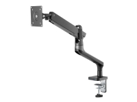 DIGITUS - Monteringssats (klämfäste, gasfjäder) - justerbar arm - för övervaka/böjd bildskärm - plast, aluminium, stål - rymdgrå - skärmstorlek: 17-32 - disk-monteringsbar