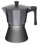 KitchenCraft Le’Xpress 6-Cup Stovetop Espresso Maker, 290 ml (10 fl oz) – Matte Grey