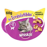 WHISKAS - Friandises pour Chat Les Irrésistibles Au Poulet Et Fromage 60G - Lot De 4 - Vendu par Lot