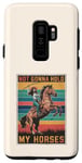 Coque pour Galaxy S9+ Not Gonna Hold My Horses Vintage Rétro Cowgirl Sunset Rodeo