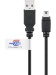Pro USB 2.0 Hi-Speed cable with USB certificate Black