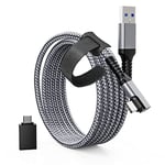Tiergrade Link Cable 3M Compatible avec Quest2 / Pico 4, USB A à C Cable Accessories avec Transfert de données 5Gbps, câble USB3.0 tressé en Nylon pour Casque VR et PC de Jeu