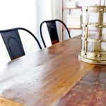 Industriellt matbord i återvunnet trä 140 x 90 cm