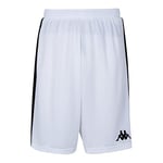 Kappa CALUSO Short de Basket-Ball Homme, White, FR : Taille Unique (Taille Fabricant : 6Y)