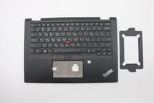 Lenovo Yoga X390 Keyboard Palmrest Top Cover Greek Black Backlit 02HL520