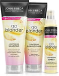 JOHN FRIEDA Go Blonder LIGHTENING Shampoo & Conditioner & HIGHLIGHT Spray