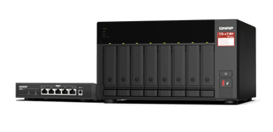 Qnap Ts-873a 8-bay Desktop Nas + 5-port 2.5g Switch 0tb Nas-server