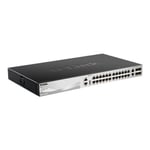 D-LINK D-Link DGS 3130-30TS - Commutateur L3 Lite Géré 24 x 10/100/1000 + 2 10 Gigabit Ethernet 4 SFP+ de bureau, Montable sur rack
