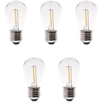 5-pack Deco Bulb LED-ljuskälla E27 12V Varmvit 30lm
