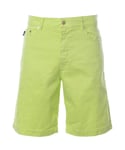 Love Moschino Mens Shorts - Green Spandex - Size X-Small