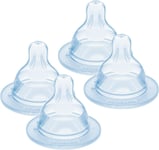 MAM Extra-Slow Flow Teats Size 0, Suitable for Newborns, SkinSoft Silicone Teats