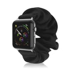 Scrunchie Strap Compatible with Apple Watch Bands 42mm 44mm, Elastic Watch Band Women Girls Printed Fabric Bracelet Strap for Apple iWatch Series 6 5 4 3 2 1