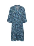 Saint Tropez Eda Knee Length Dress, Blue Atlantis Floral