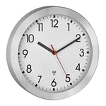 TFA Dostmann 60.3546.02 Horloge Murale analogique Radio-pilotée avec Cadre en métal, Petite, 25 cm de diamètre, pour Cuisine, Bureau, Blanc, (L) 250 x (l) 40 x (H) 250 mm
