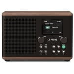 Pure Classic H4 Radio de Cuisine numérique (Dab+/FM, Bluetooth, USB, AUX, minuterie de Cuisine, Alarme), Noir Café/Noyer