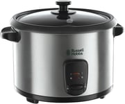 Russell Hobbs - Rice Cooker & Steamer, Glass, Non-Stick, 1.8L, 700W, Silver