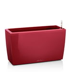 Lechuza – Pot de Fleurs d'Interieur – Premium Cararo – Réserve d'Eau Intégrée – Coloris Rouge Scarlet – 75 x 30 x 43 cm